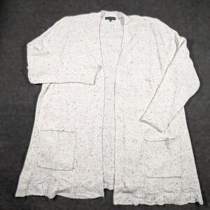 Love Ellie Womens 2X Cardigan Sweater Open Front Knit Pockets Cozy Speckled
